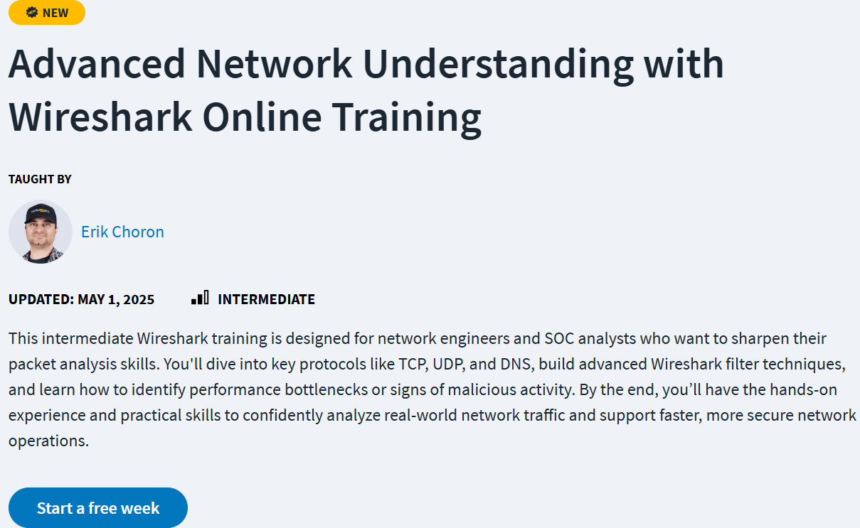 Bilder · CBTNuggets – Fortgeschrittene Netzwerkverständnis mit Wireshark Online-Training 2025-5