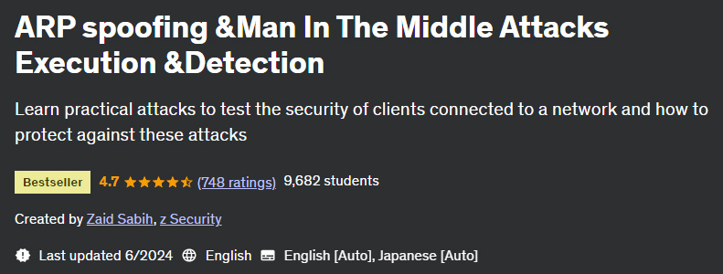 Pictures · Udemy — ARP spoofing &Man In The Middle Attacks Execution &Detection 2024-6