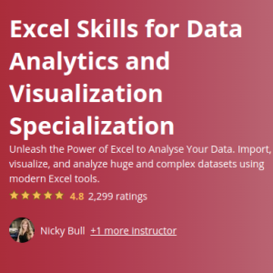 Coursera — Excel Skills for Data Analytics and Visualization Specialization 2023-1