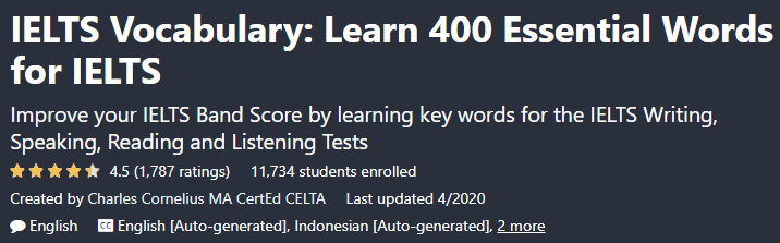Pictures · Udemy — IELTS Vocabulary: Learn 400 Essential Words for IELTS 2019-10/2021-11