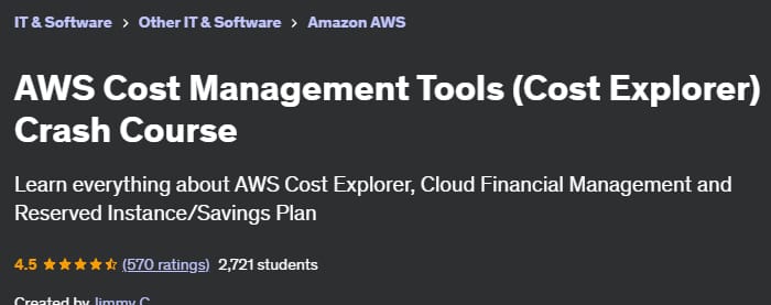 Pictures · Udemy — AWS Cost Management Tools (Cost Explorer) Crash Course 2021-1