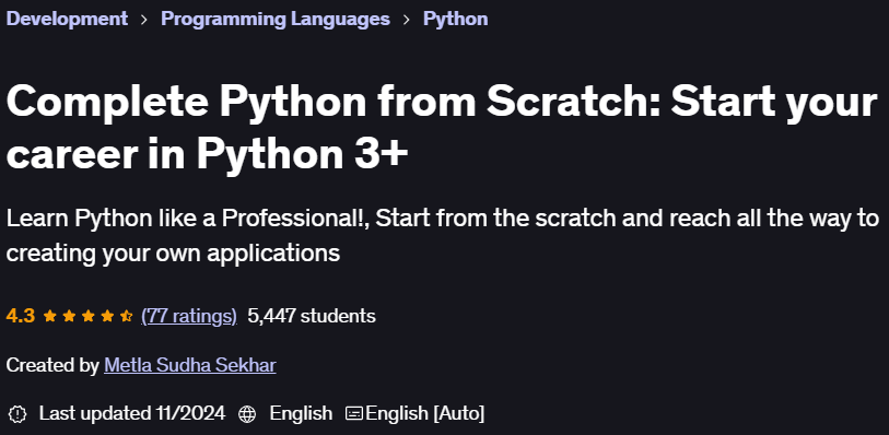 Pictures · Complete Python from Scratch: Start your career in Python 3+ 2022-8