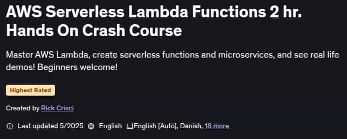 Pictures · AWS Serverless Lambda Functions 2 hr. Hands On Crash Course 2025-5