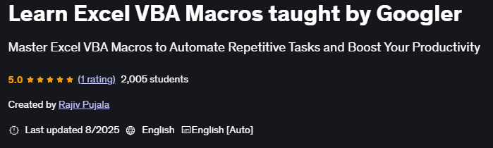 Images · Apprendre Excel VBA Macros enseigné par Google 2025-6