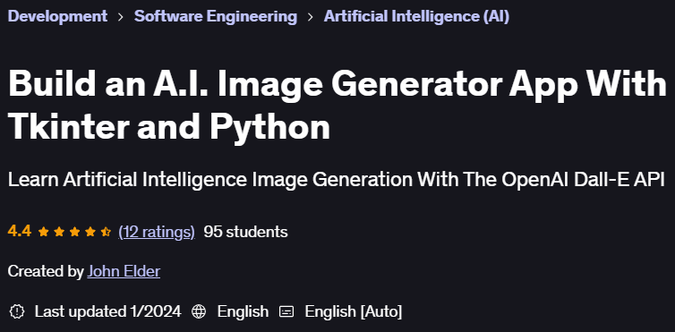 Pictures · Udemy — Build an A.I. Image Generator App With Tkinter and Python 2023-11