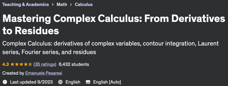 Pictures · Udemy — Mastering Complex Calculus: From Derivatives to Residues 2023-4
