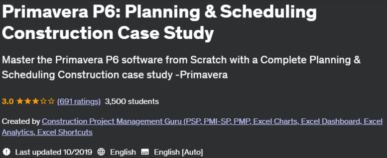 Pictures · Udemy — Primavera P6: Planning & Scheduling Construction Case Study 2019-10