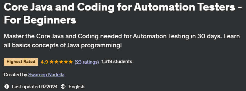 Pictures · Core Java and Coding for Automation Testers – For Beginners 2024-8