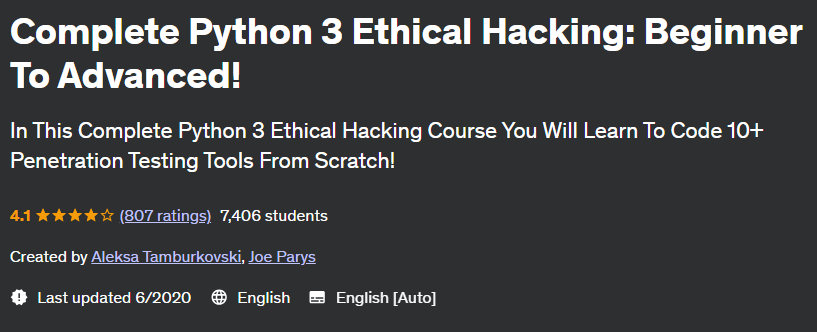 Pictures · Complete Python 3 Ethical Hacking: Beginner To Advanced! 2020-6