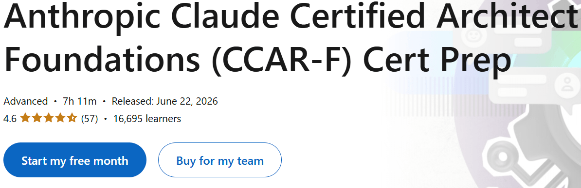 이미지 · 안드로이드 Claude 인증된 건축가 기초 (CCAR-F) Cert Prep 2026-6