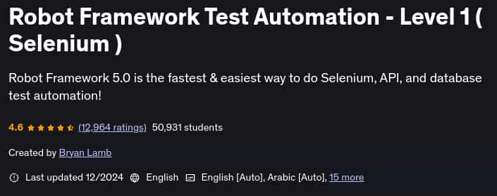 Pictures · Udemy — Robot Framework Test Automation – Level 1 ( Selenium ) 2024-12