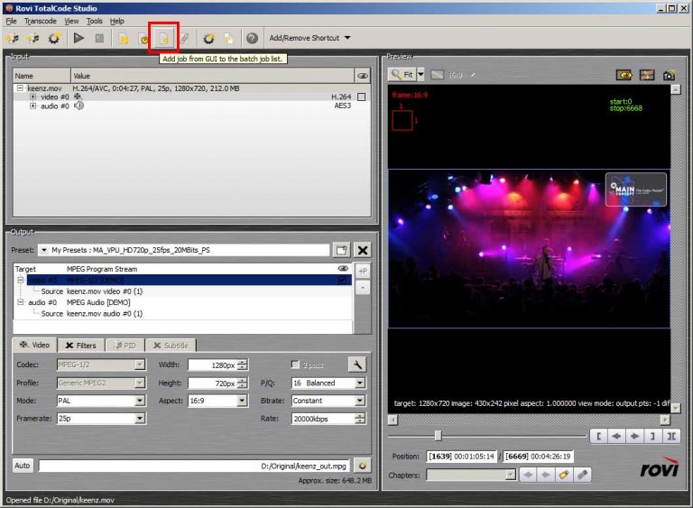 Pictures · MainConcept TotalCode Studio v5.3.0
