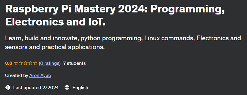 Pictures · Raspberry Pi Mastery 2024: Programming, Electronics and IoT. 2023-6