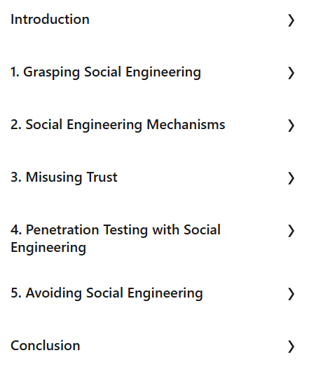 Course topics · LinkedIn — Ethical Hacking: Social Engineering 2023-2
