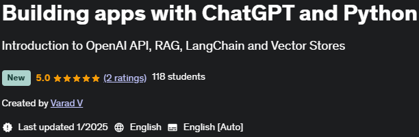Pictures · Udemy — Building apps with ChatGPT and Python 2024-12