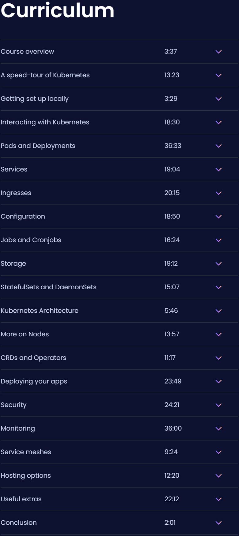 Course topics · Dometrain — From Zero to Hero: Kubernetes for Developers 2024-6