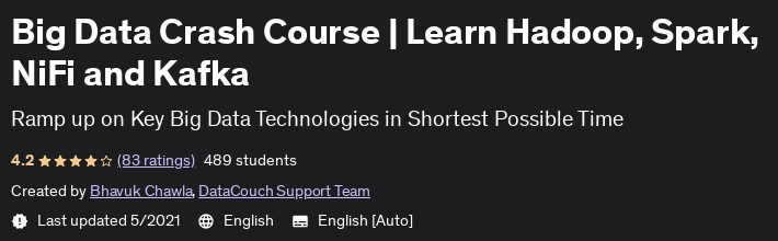 Pictures · Udemy — Big Data Crash Course | Learn Hadoop, Spark, NiFi and Kafka 2021-2