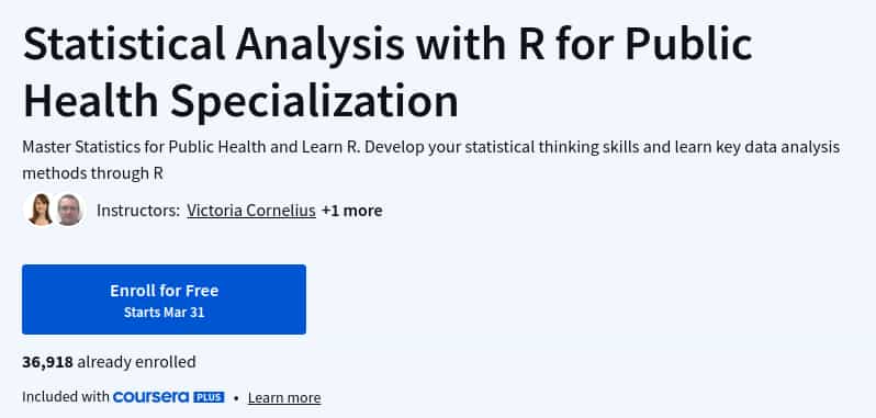 Pictures · Coursera — Statistical Analysis with R for Public Health Specialization 2025-3