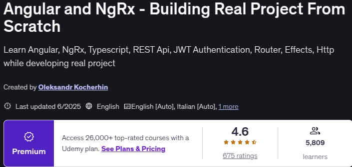 الصور · Angular and NgRx – بناء مشروع حقيقي من Scratch 2025-6