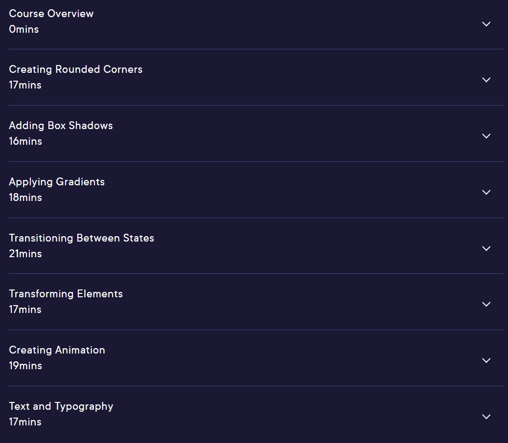 Course topics · CSS Advanced Features 2023-9