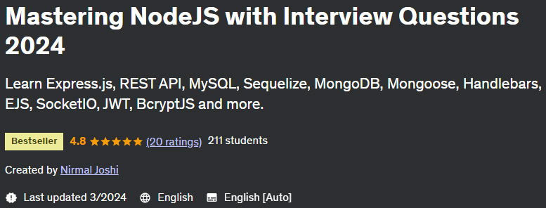 Pictures · Udemy — Mastering NodeJS with Interview Questions 2024 2024-3