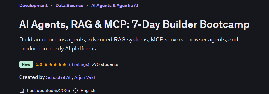 الصور · AI وكلاء، RAG & MCP: 7اليوم بناء بوتكامب 2026-6