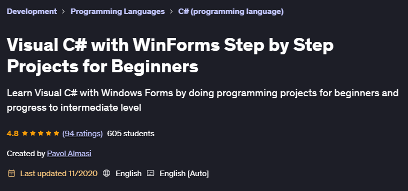 Pictures · Visual C# with WinForms Step by Step Projects for Beginners 2020-10