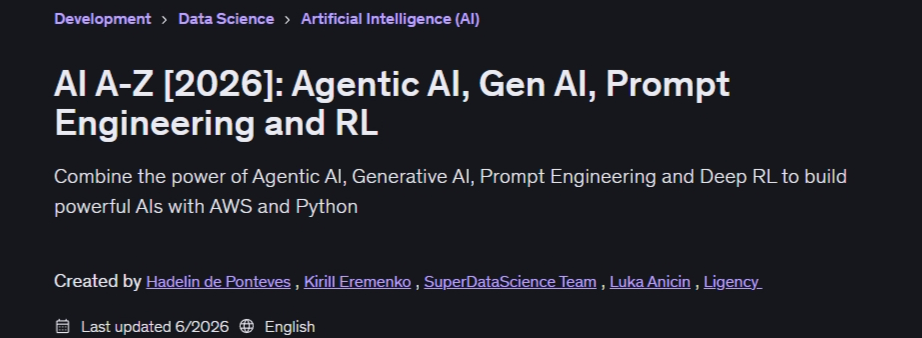 Imágenes · AI A y Z [2026]: IA agénticaEl gen AI, Pronto Ingeniería y RL 2026-6