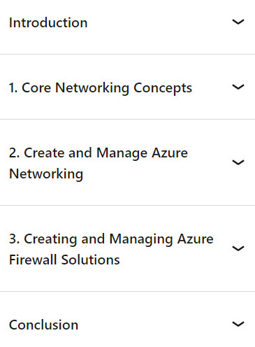 Course topics · LinkedIn — Microsoft Azure: Networking Concepts 2021-5