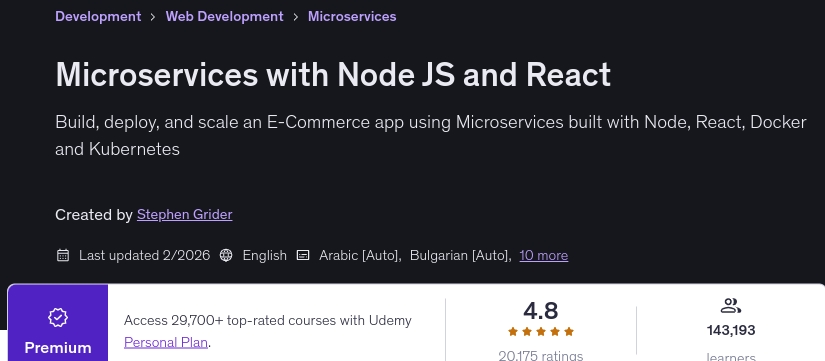 Pictures · Microservices with Node JS and React 2026-2