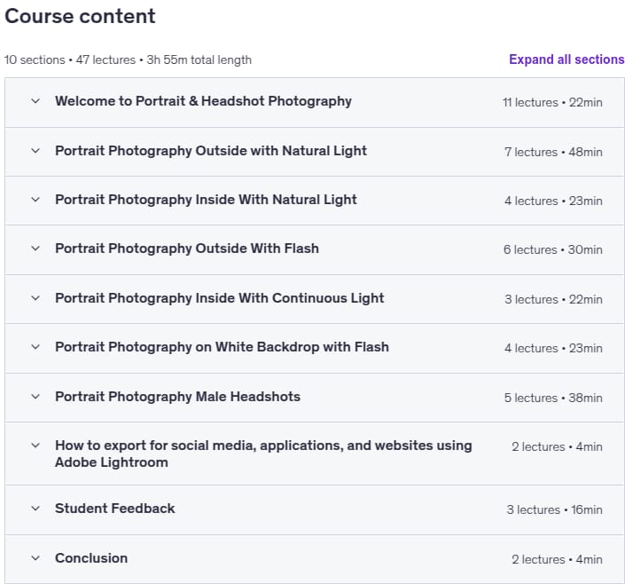 课程主题 · 肖像摄影 综合课程首頁 〉外文書 〉文學 〉Headshot Photography Class 2025-3
