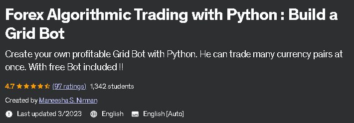 Pictures · Udemy — Forex Algorithmic Trading with Python : Build a Grid Bot 2023-3