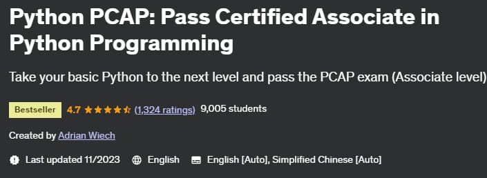 Pictures · Udemy — Python PCAP: Pass Certified Associate in Python Programming 2023-3