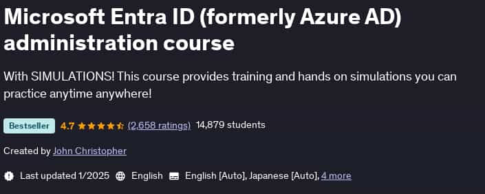Pictures · Udemy — Microsoft Entra ID (formerly Azure AD) administration course 2025-1