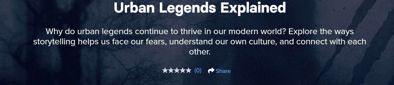 चित्र · The Great Courses Plus – Urban Legends स्पष्टीकरण 2025-8