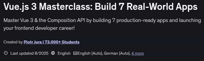 الصور · Vue.js 3 دورة شاملة• بناء 7 التطبيقات العالمية الحقيقية 2025-8