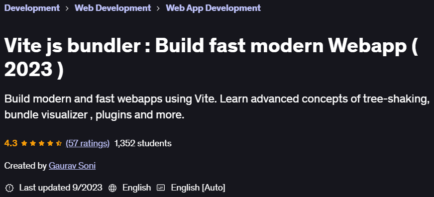 Pictures · Udemy — Vite js bundler : Build fast modern Webapp ( 2023 ) 2023-9