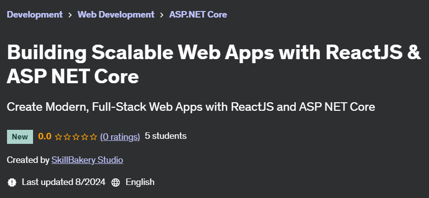 Pictures · Udemy — Building Scalable Web Apps with ReactJS & ASP NET Core 2024-8