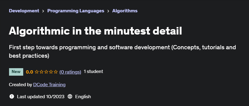Pictures · Udemy — Algorithmic in the minutest detail 2023-10