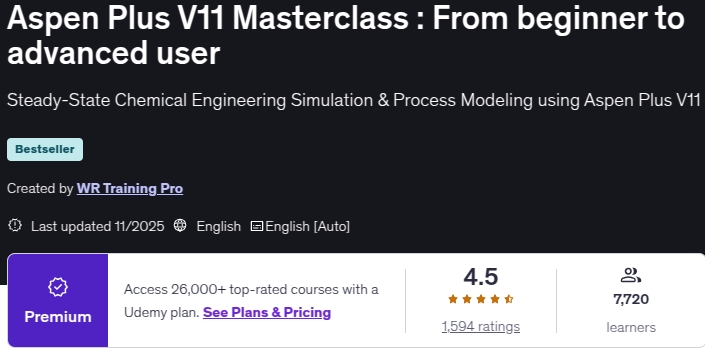 Images · Aspen Plus V11 Masterclass : De débutants à utilisateurs avancés 2025-11