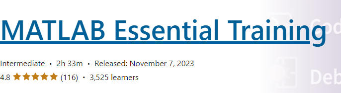 Pictures · MATLAB Essential Training 2023-11