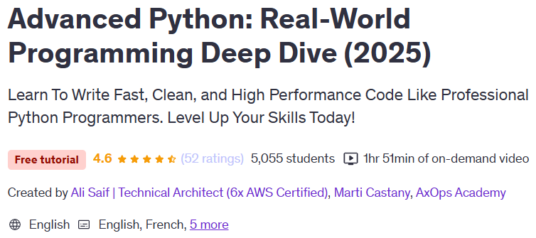 Pictures · Udemy — Advanced Python: Real-World Programming Deep Dive (2025) 2024-2