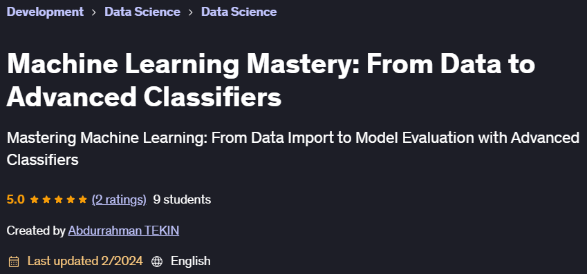 Pictures · Machine Learning Mastery: From Data to Advanced Classifiers 2024-2
