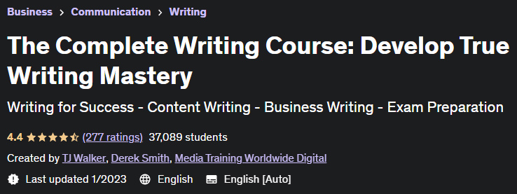 Pictures · The Complete Writing Course: Develop True Writing Mastery 2022-2