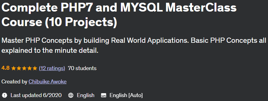 Pictures · Udemy — Complete PHP7 and MYSQL MasterClass Course (10 Projects) 2020-6
