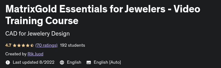 Pictures · Udemy — MatrixGold Essentials for Jewelers – Video Training Course 2022-8