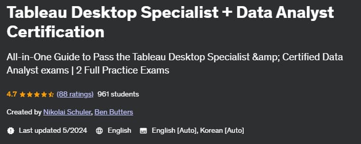 Pictures · Tableau Desktop Specialist + Data Analyst Certification 2023-12