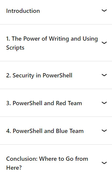 Course topics · PowerShell for Security Professionals 2023-12