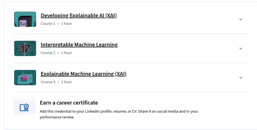 Course topics · Explainable AI (XAI) Specialization 2025-9