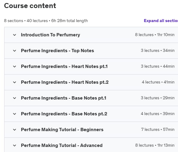 Course topics · The Ultimate Online Perfume Course 2023 2023-1